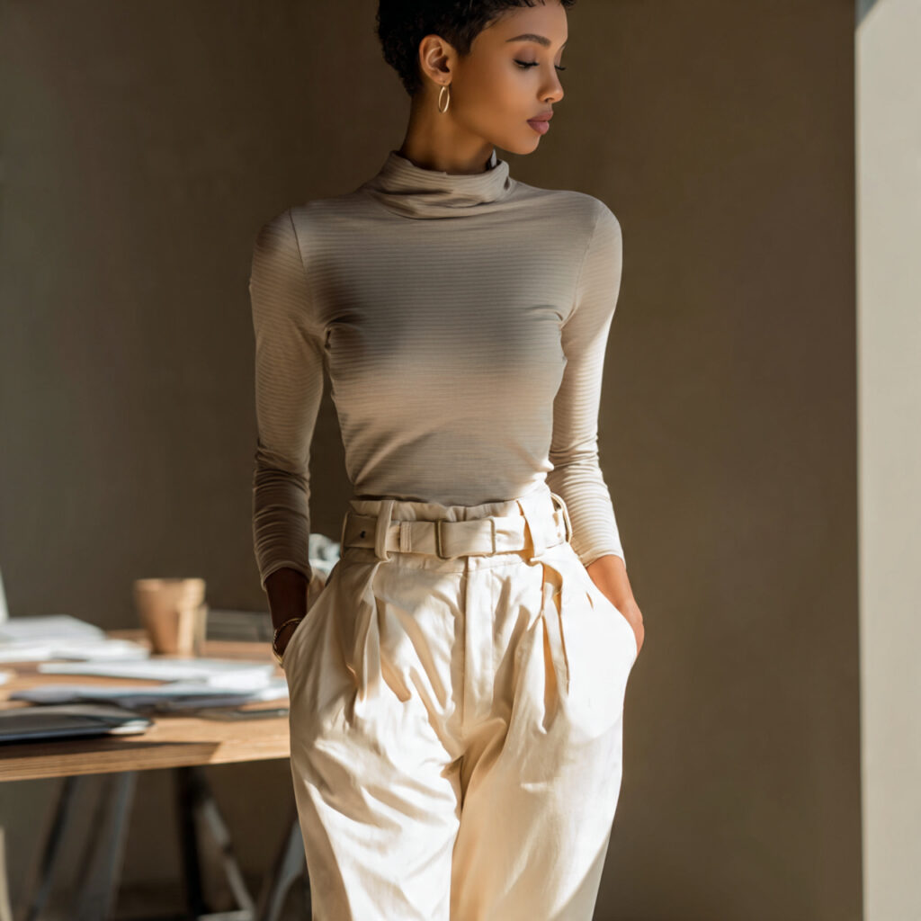 High Waisted Paperbag Pant Idea