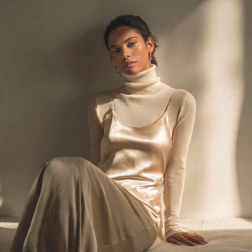 Layered Turtlenecks and Slip Dresses