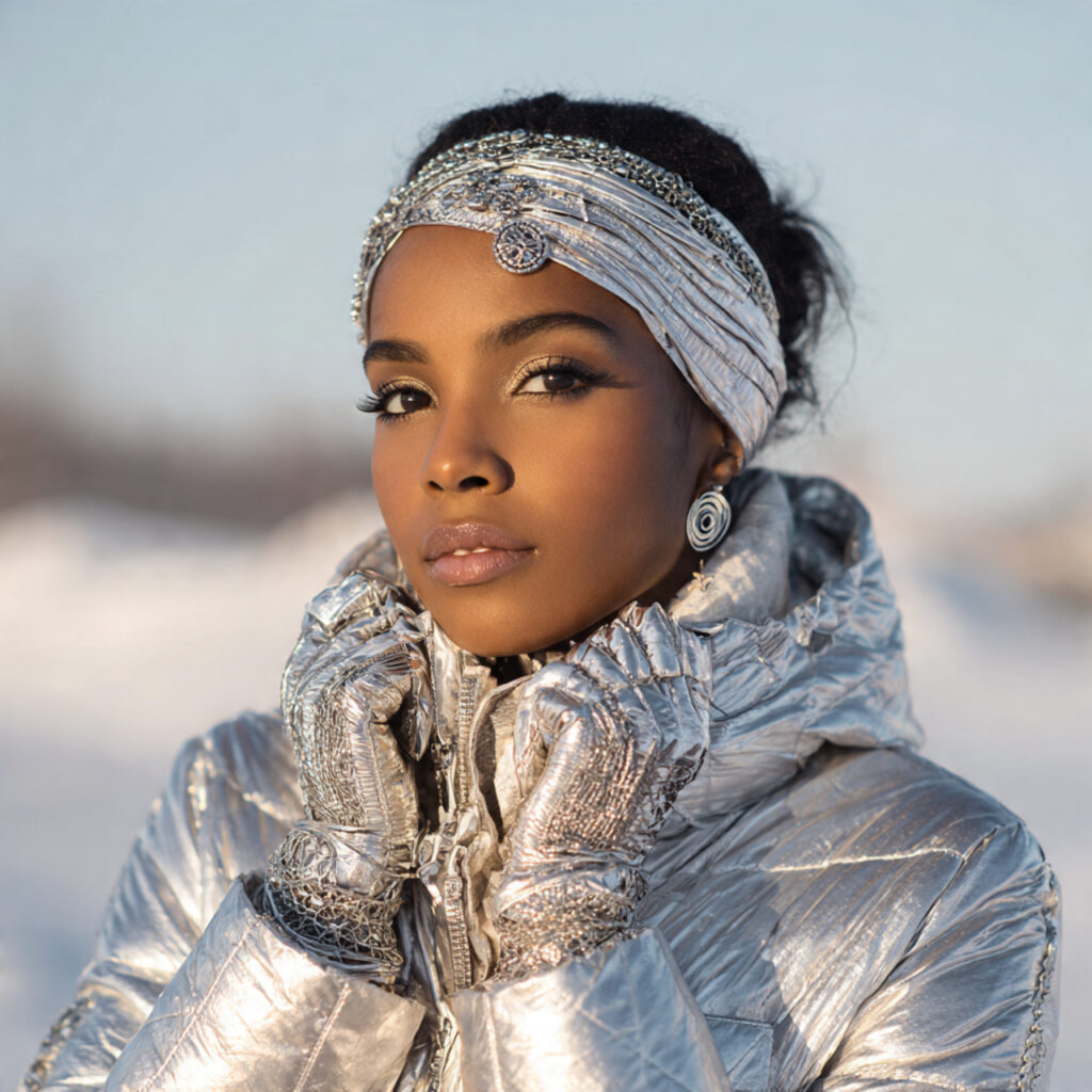 Metallic Silver Winter Wear