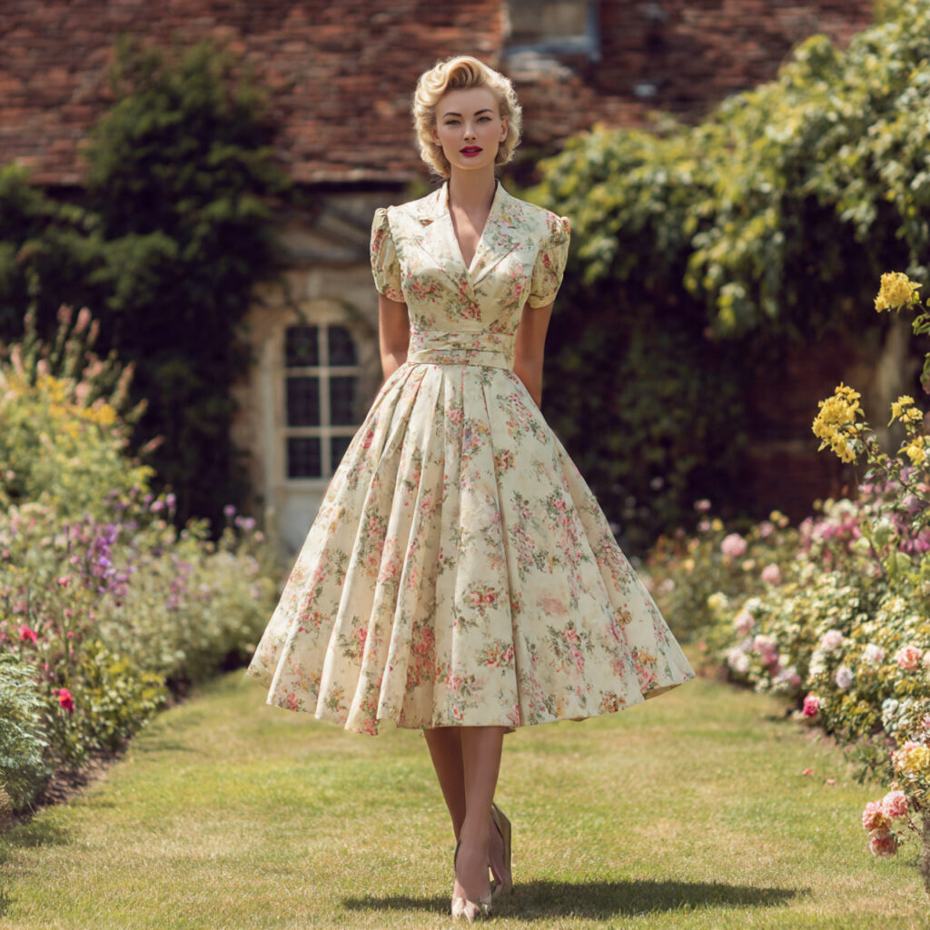 Mid-Century Tea Dress Sophistication