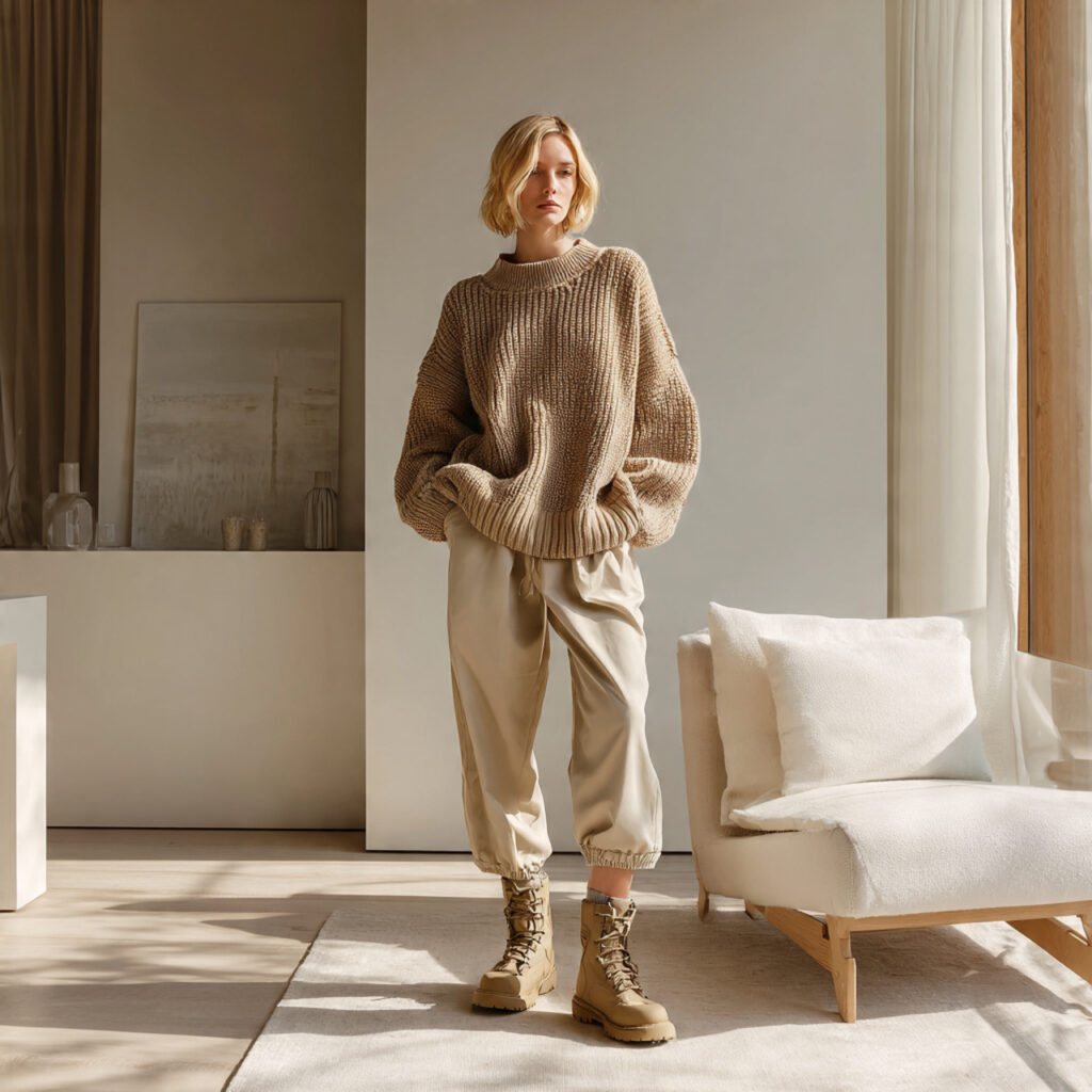 Minimalist Neutral Knitwear Idea