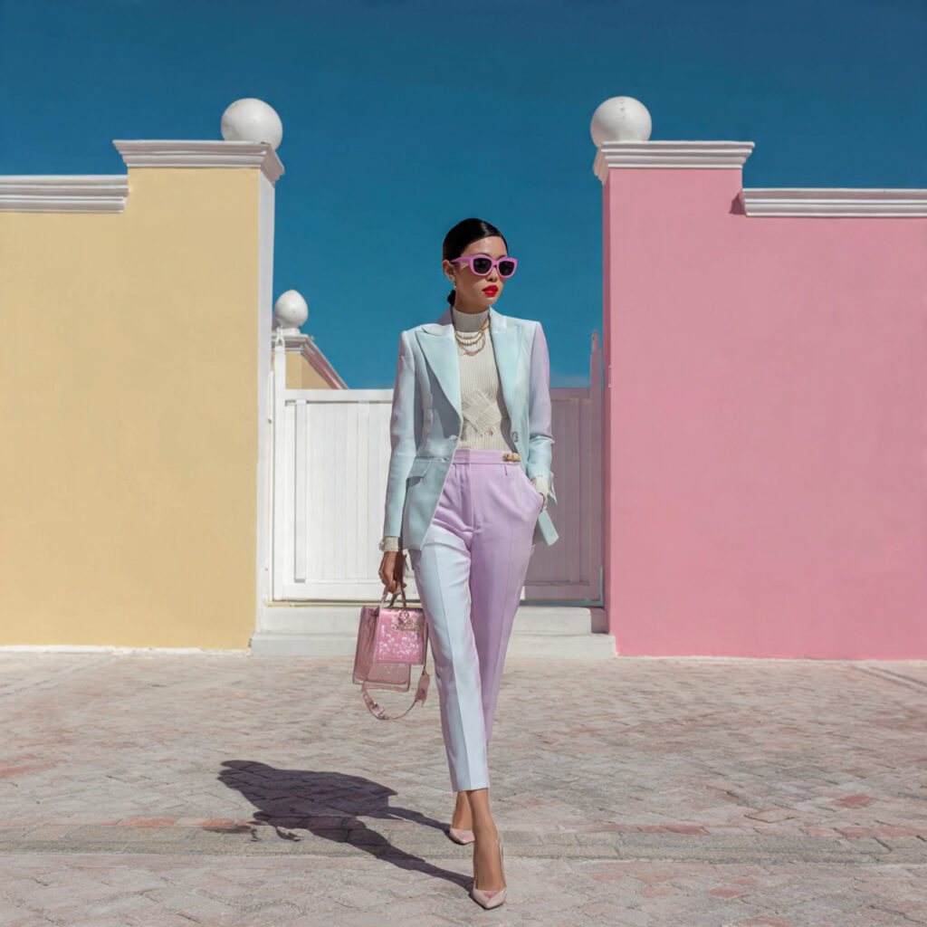 Modern Power Suit in Pastel Hues