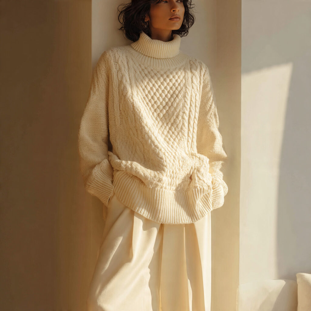 Monochromatic Cream Knits