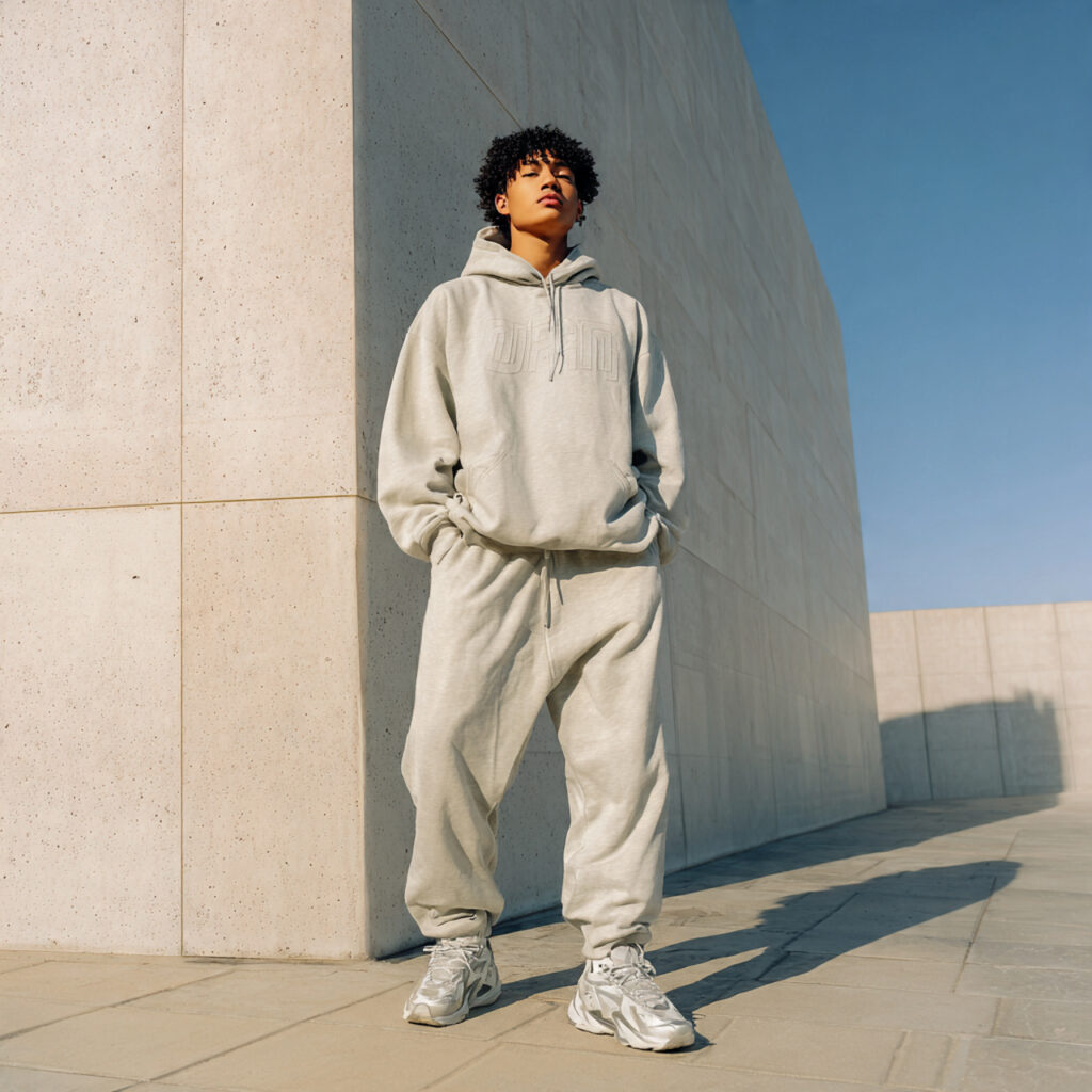 Monochrome Sweatsuit Ensembles