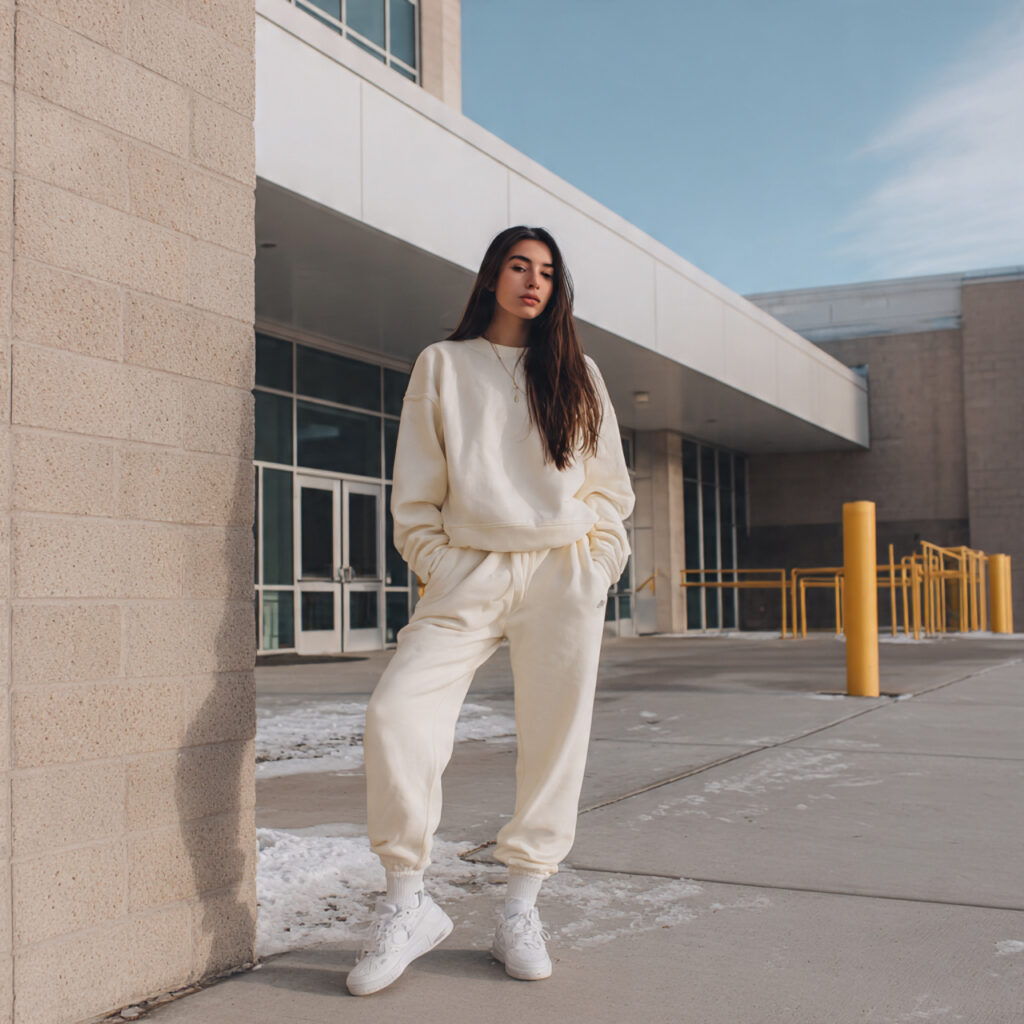 Monochrome Sweatsuit Ensembles