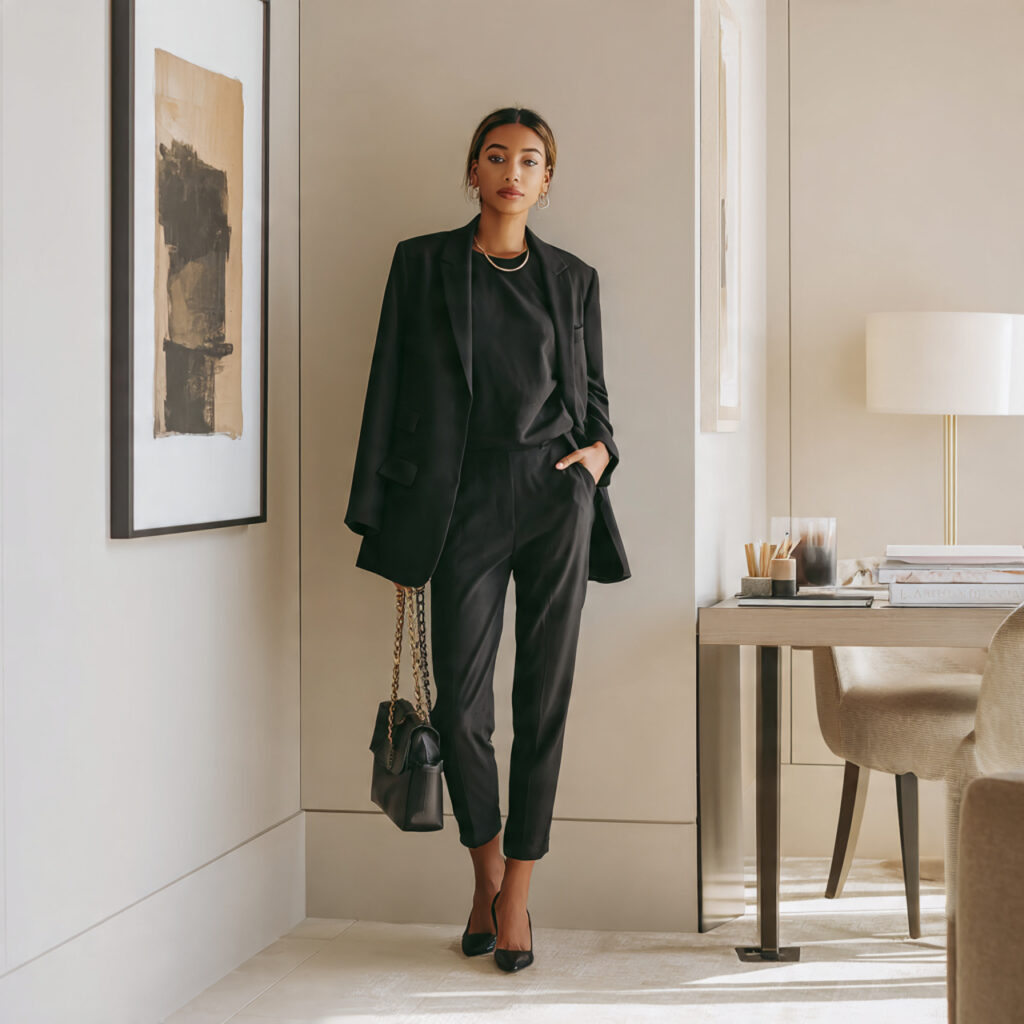 Oversized Blazer and Slim Fit Pant Idea