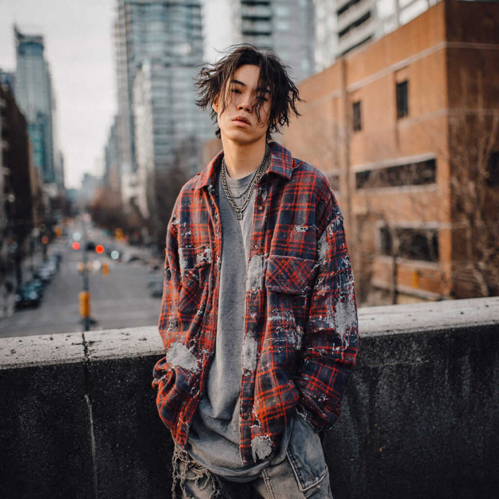 Oversized Distressed Flannel Layers