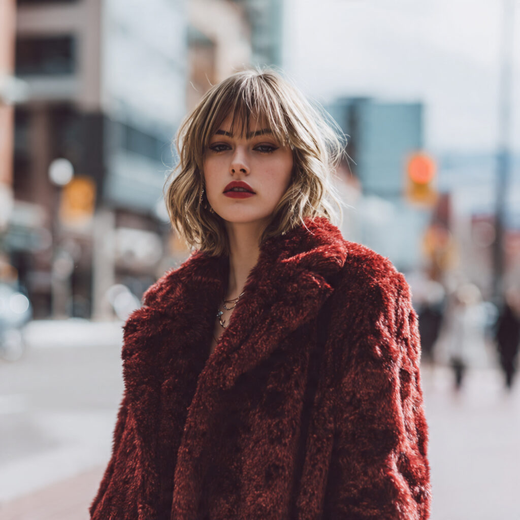 Oversized Faux Fur Statement Look