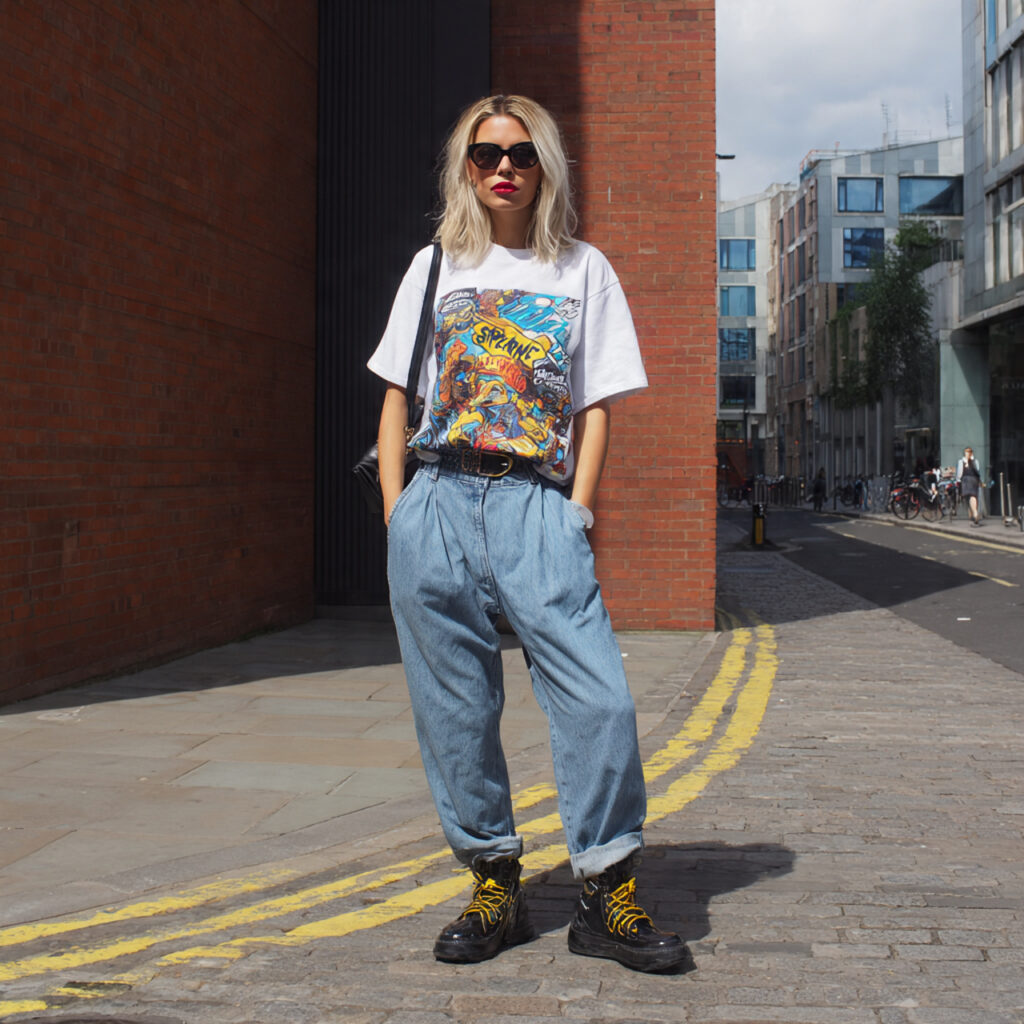 Oversized Graphic Tee and Baggy Denim