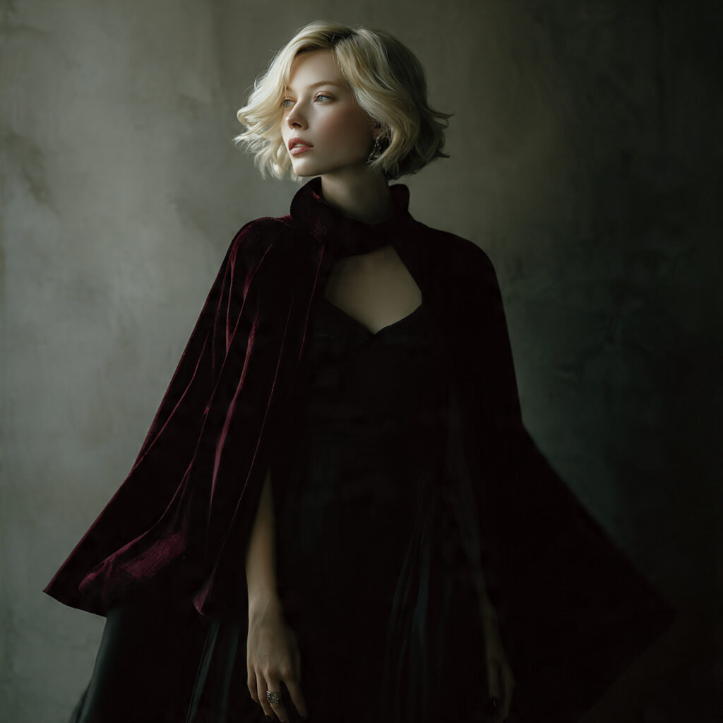 Oversized Velvet Capelets