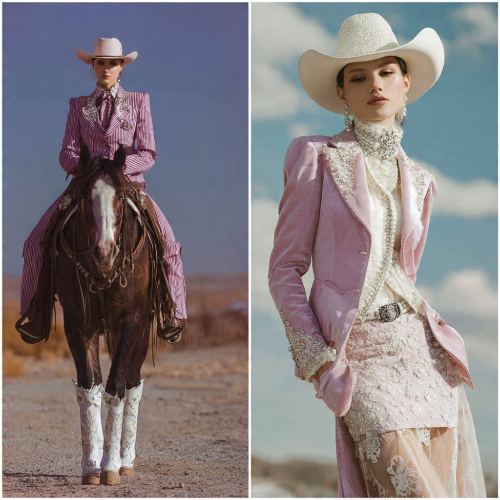 Pastels and Pearled Western Wear