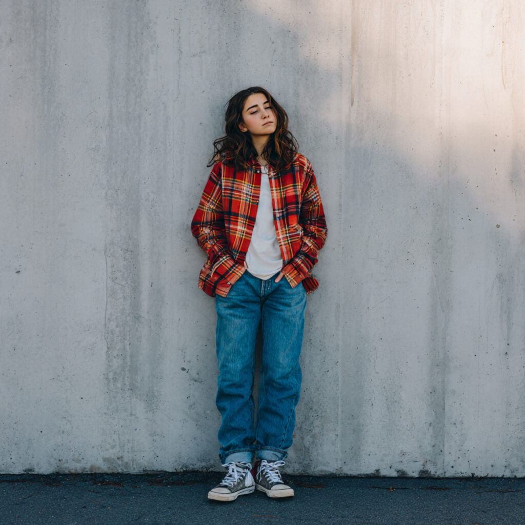 Plaid Flannel Shackets and Denim