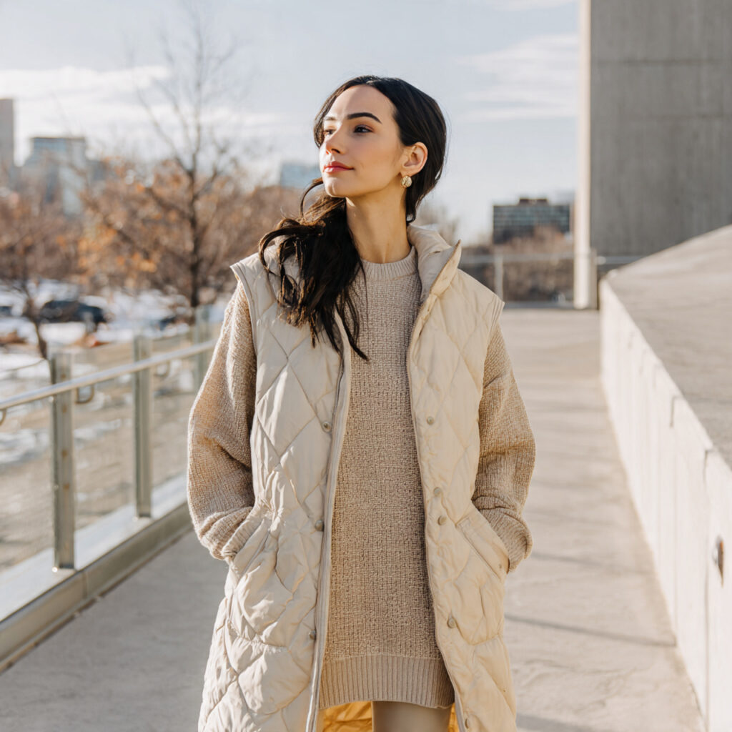 Quilted Longline Vests