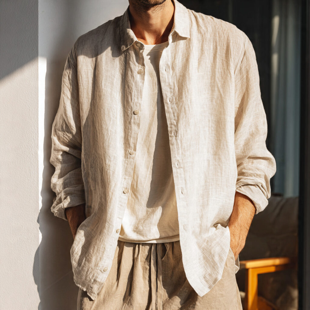 Relaxed Linen Button Down Idea