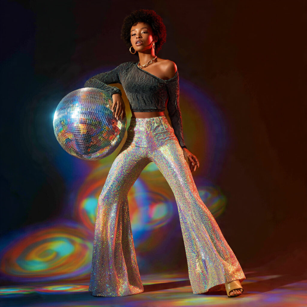 Retro Disco Sequin Flares