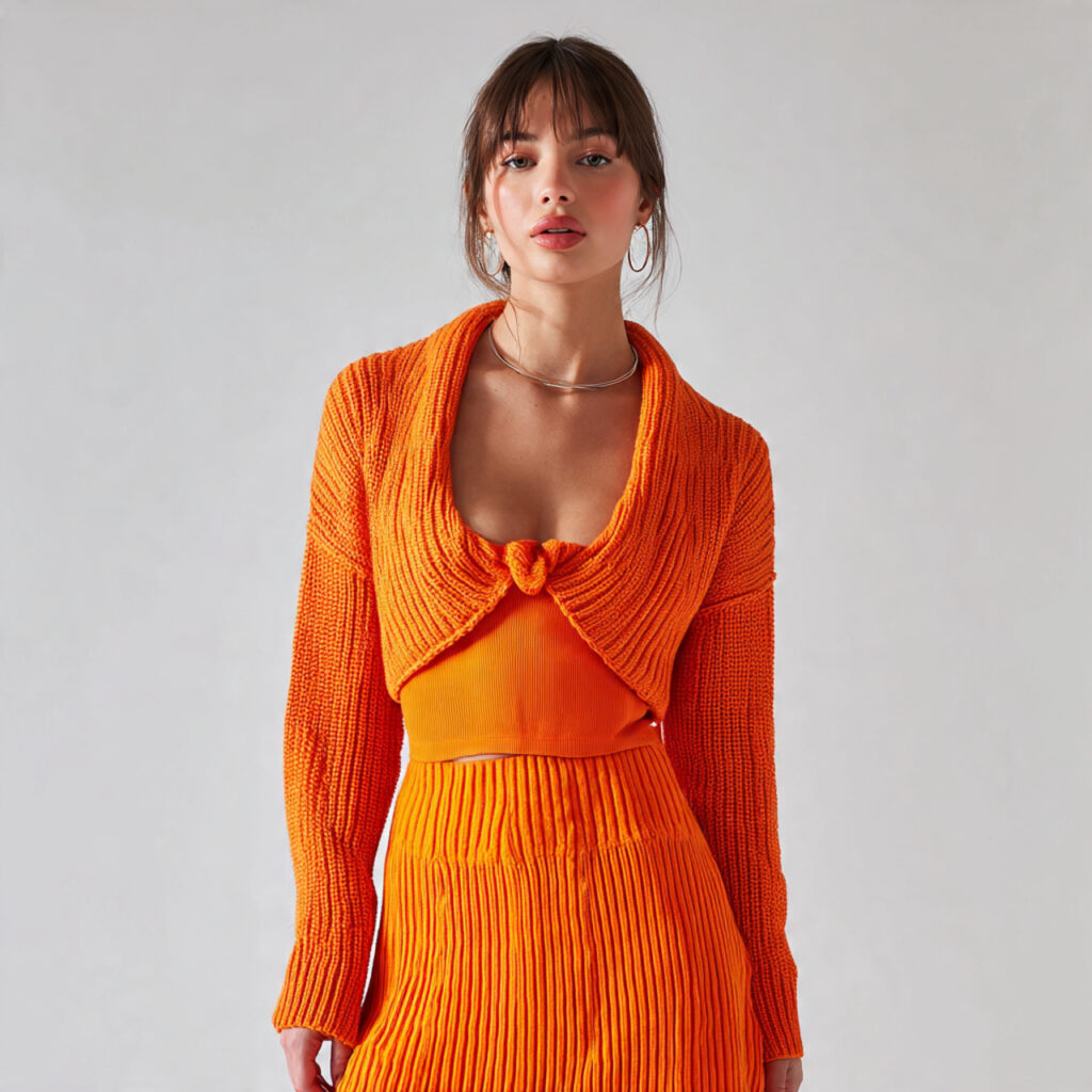 Ribbed Knit Cardigans with Bolero Styling