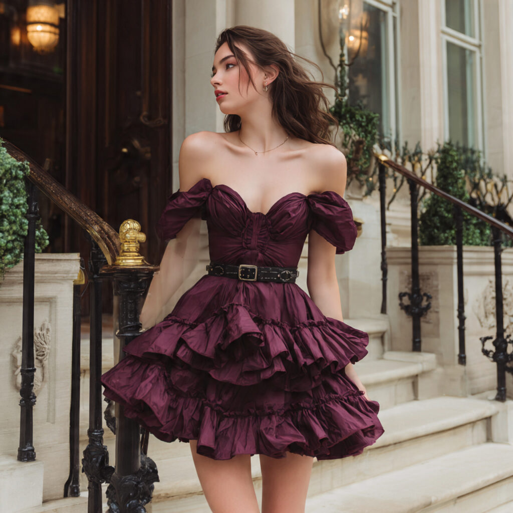 Romantic Off the Shoulder Ruffle Dress