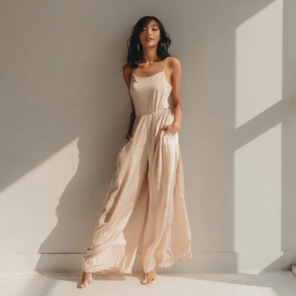 Silk Wide Leg Jumpsuit