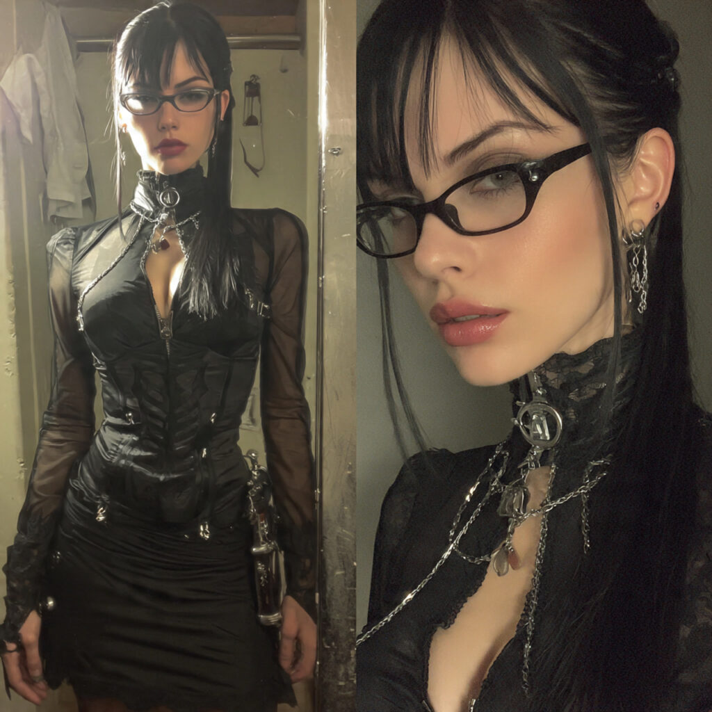 Slim Fit Bayonetta Glasses Aesthetic