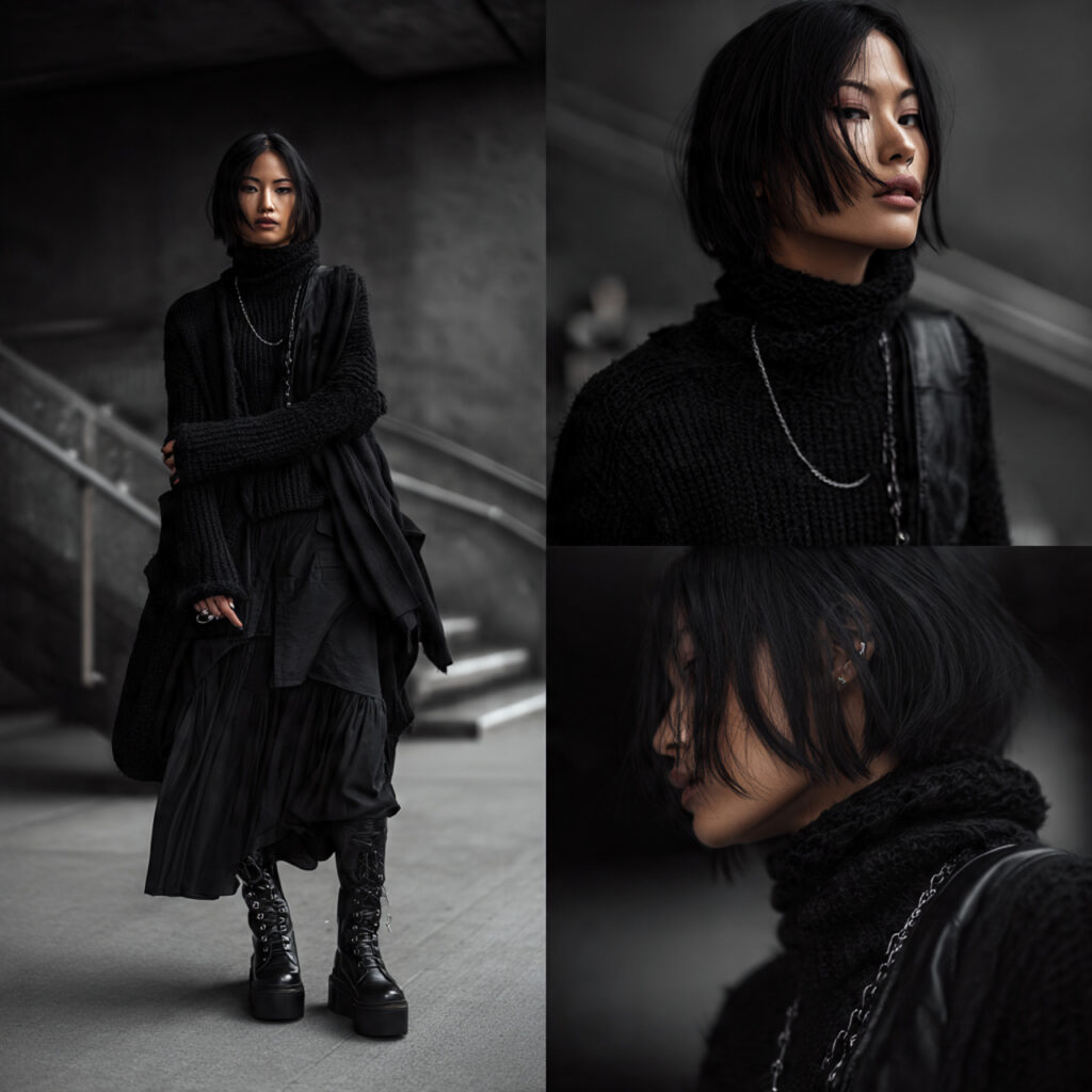 Soft Goth All Black Layers