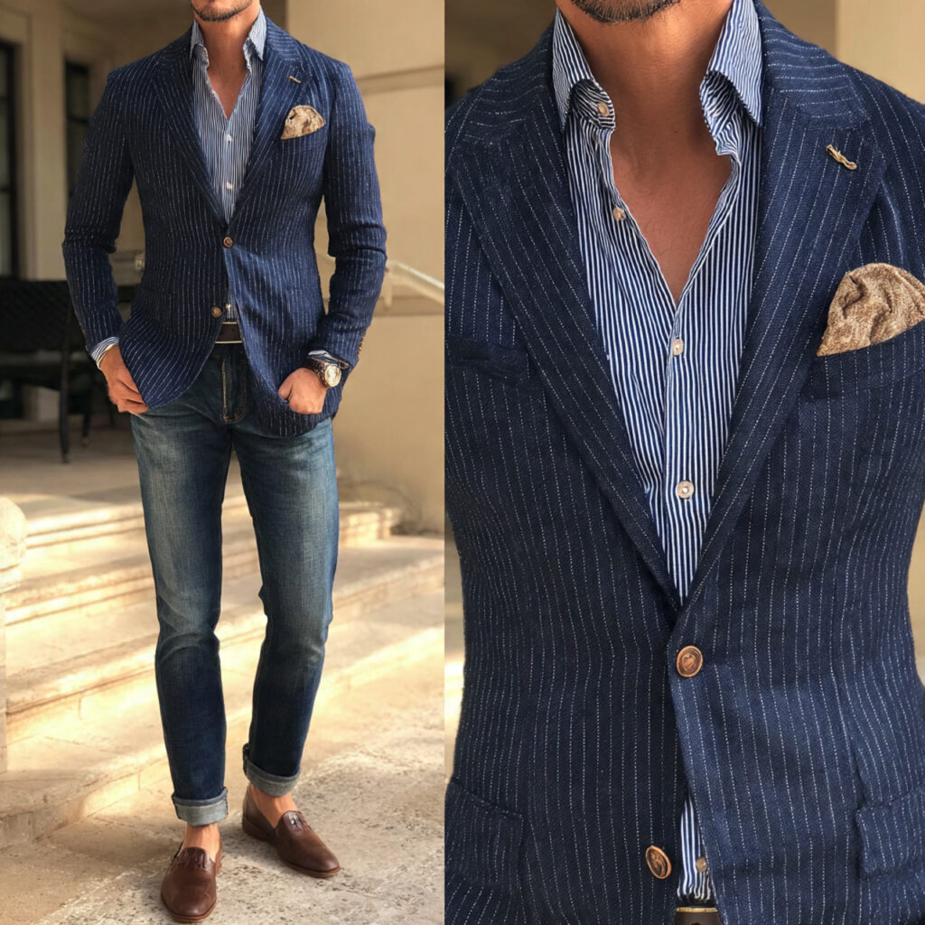 Tailored Blazer and Slim Denim Idea