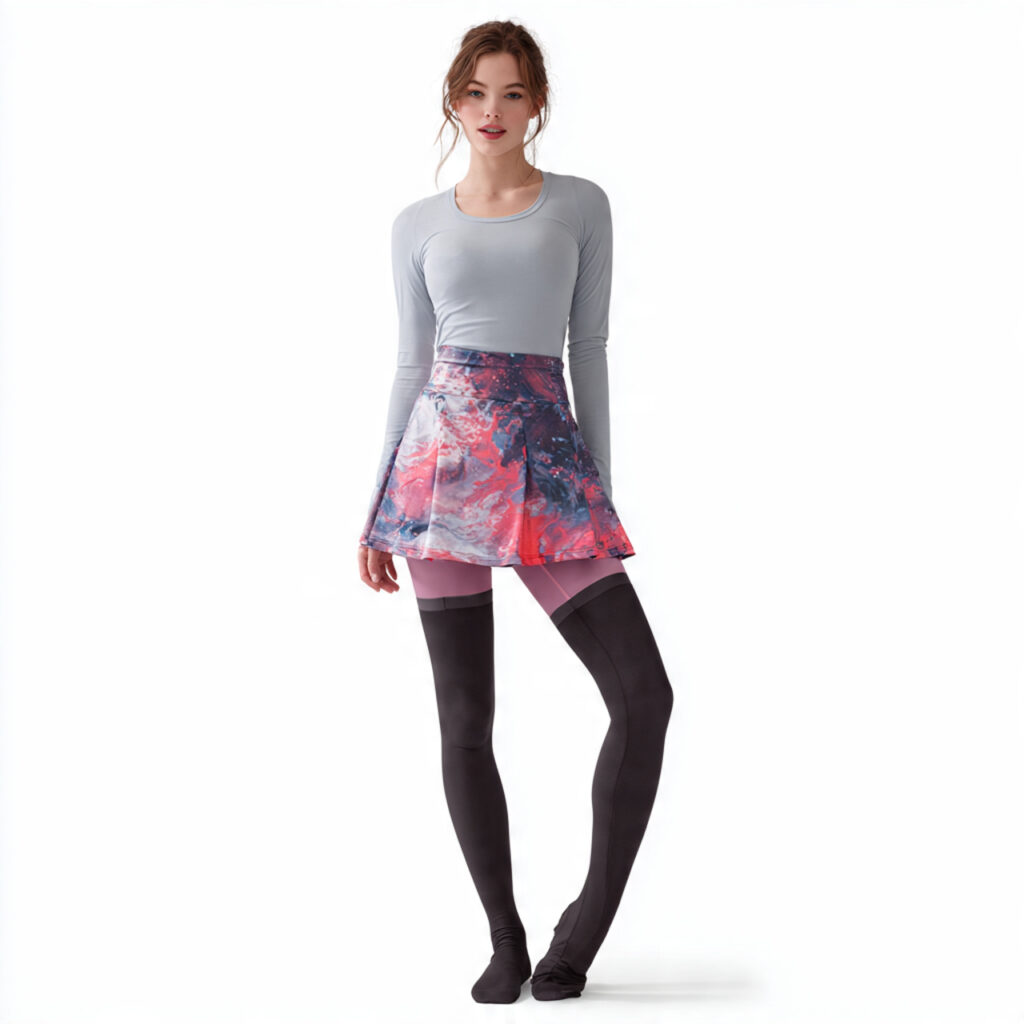 Thermal Leggings Under Skater Skirts