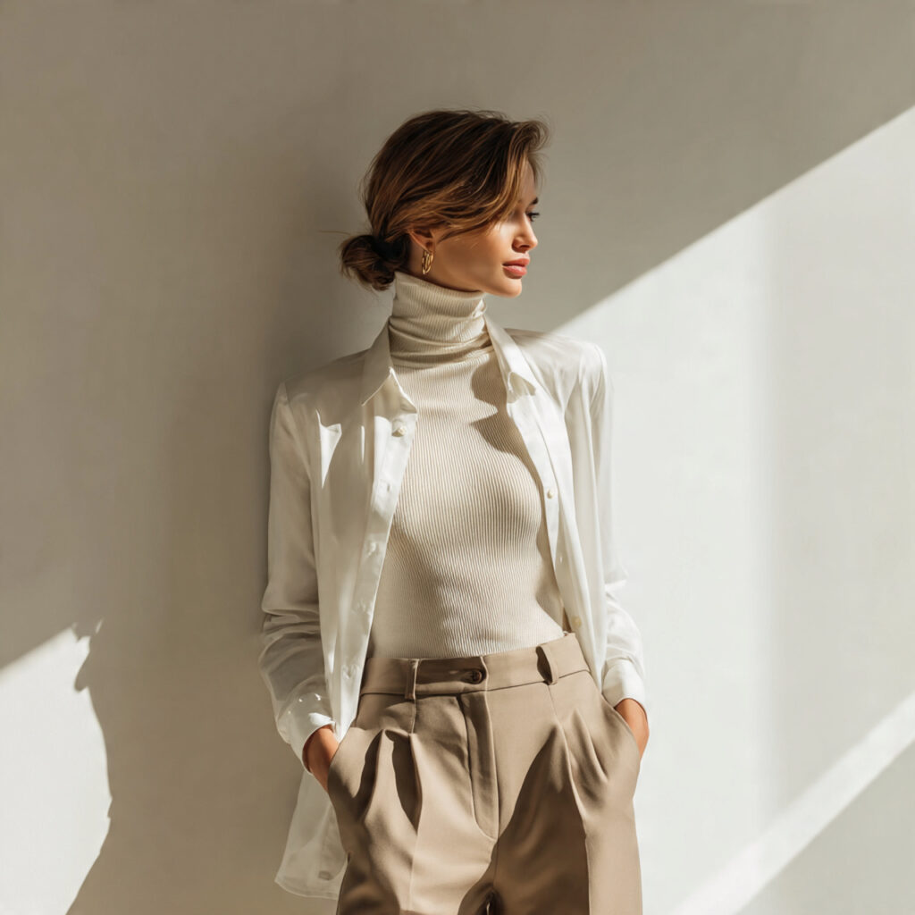 Turtlenecks Under Button Downs