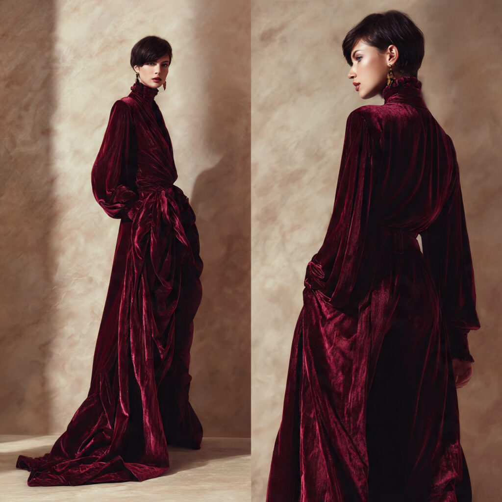 Velvet Evening Wear Concept Idea