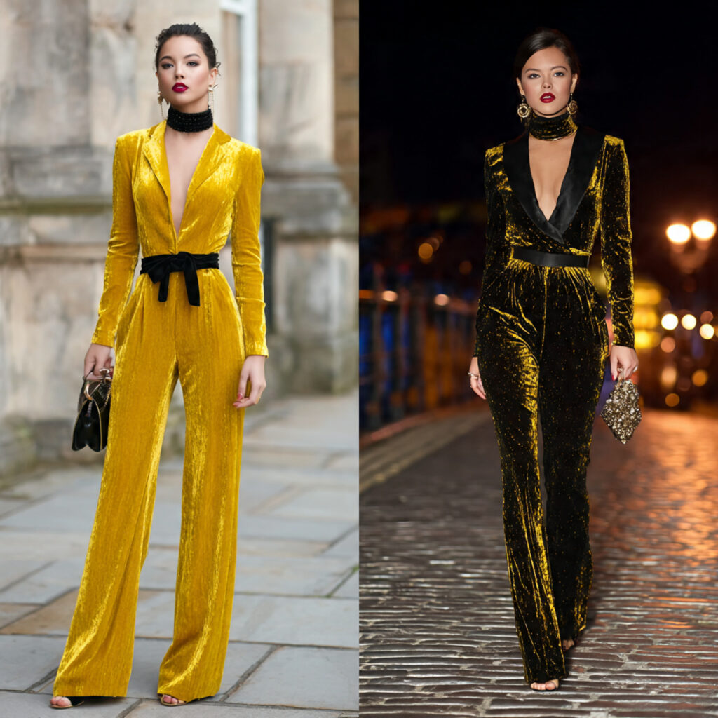 Velvet Jumpsuits for Evening Events