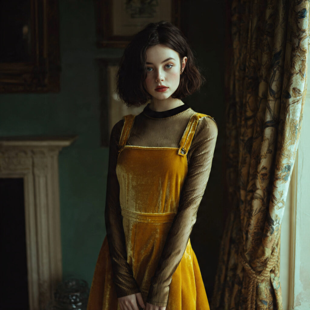 Velvet Pinafore Dresses