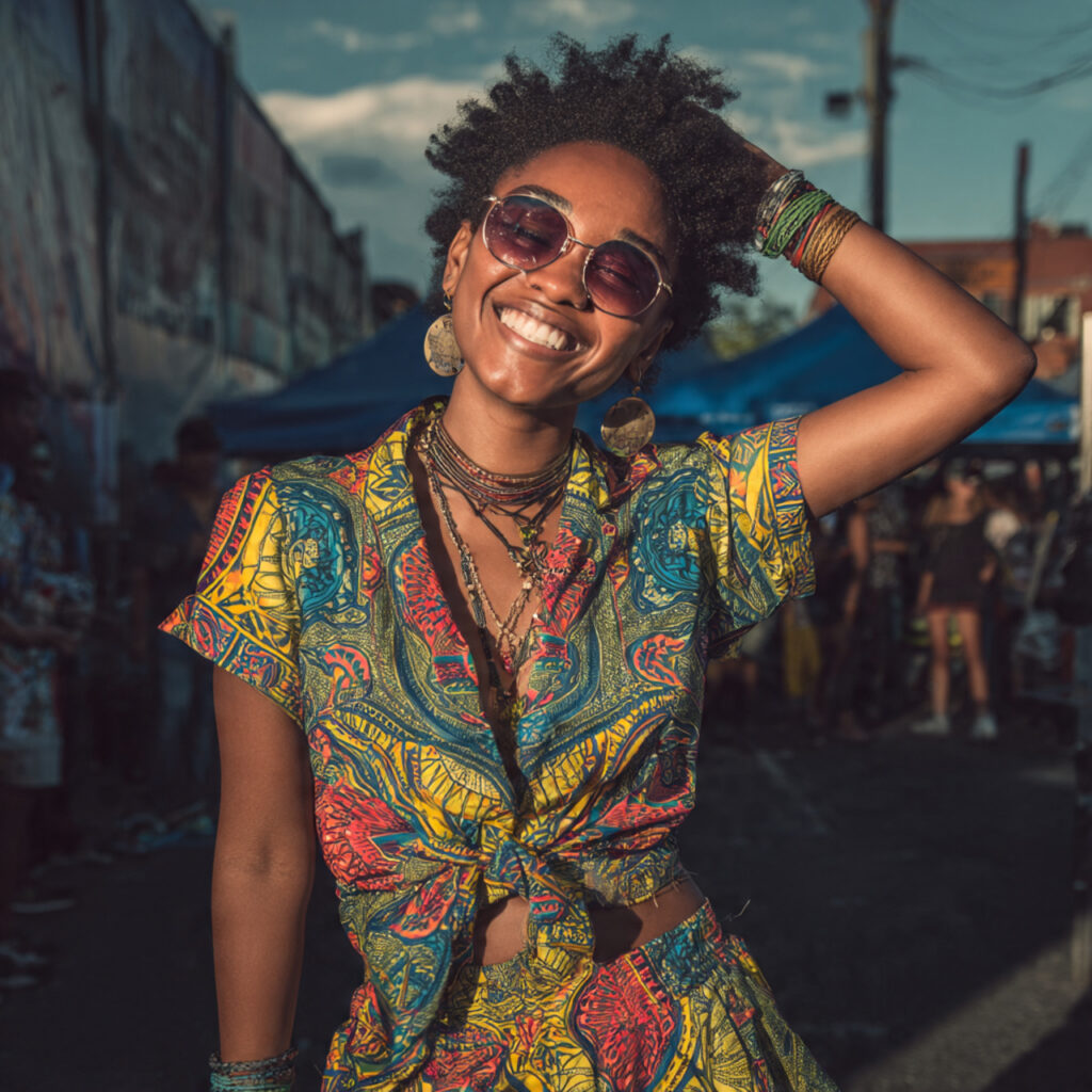 20 Best Concert Outfits for Black Women Ideas to Try Now 3 Vibrant African Print Co-ords