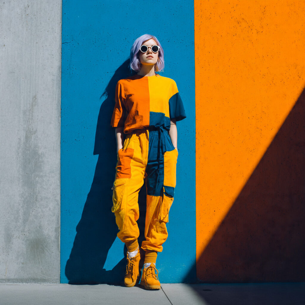Vibrant Color Block Outfit Idea
