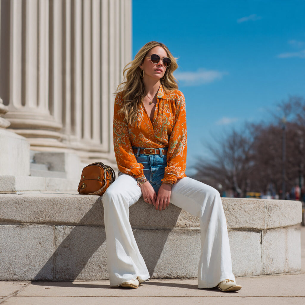 20 Best Rock Concert Outfit Looks Ideas: 20+ Edgy Styles to Stand Out at Any Show 5 Vintage 70s Inspired Flare Jeans Style
