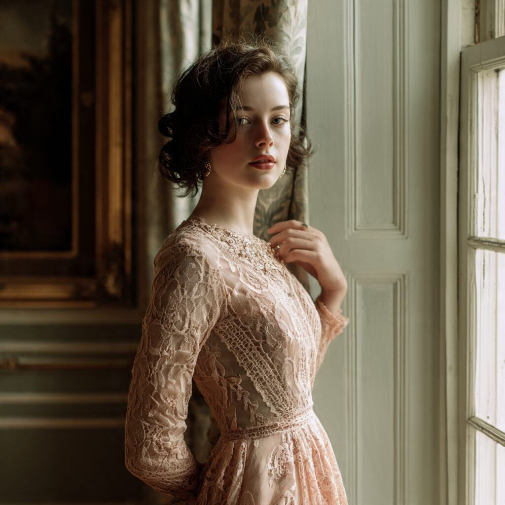 Vintage Inspired Lace Tea Dress