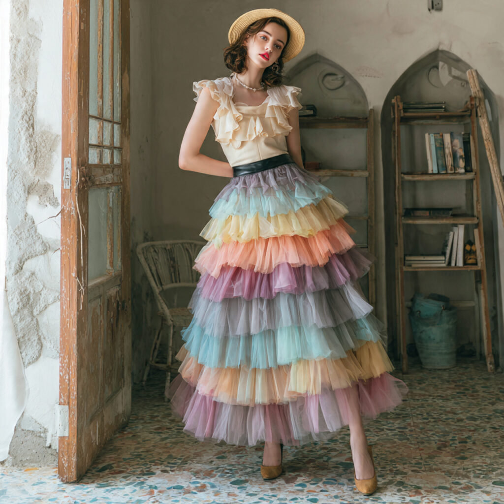 Whimsical Tulle Tiered Skirt